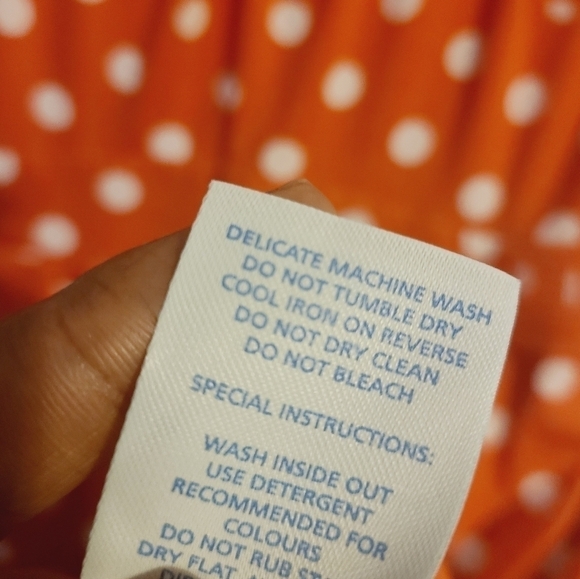 Boden | Women's Orange & White Polka Dot Weekend Jersey Dress (US Size 6P) - Picture 10 of 11